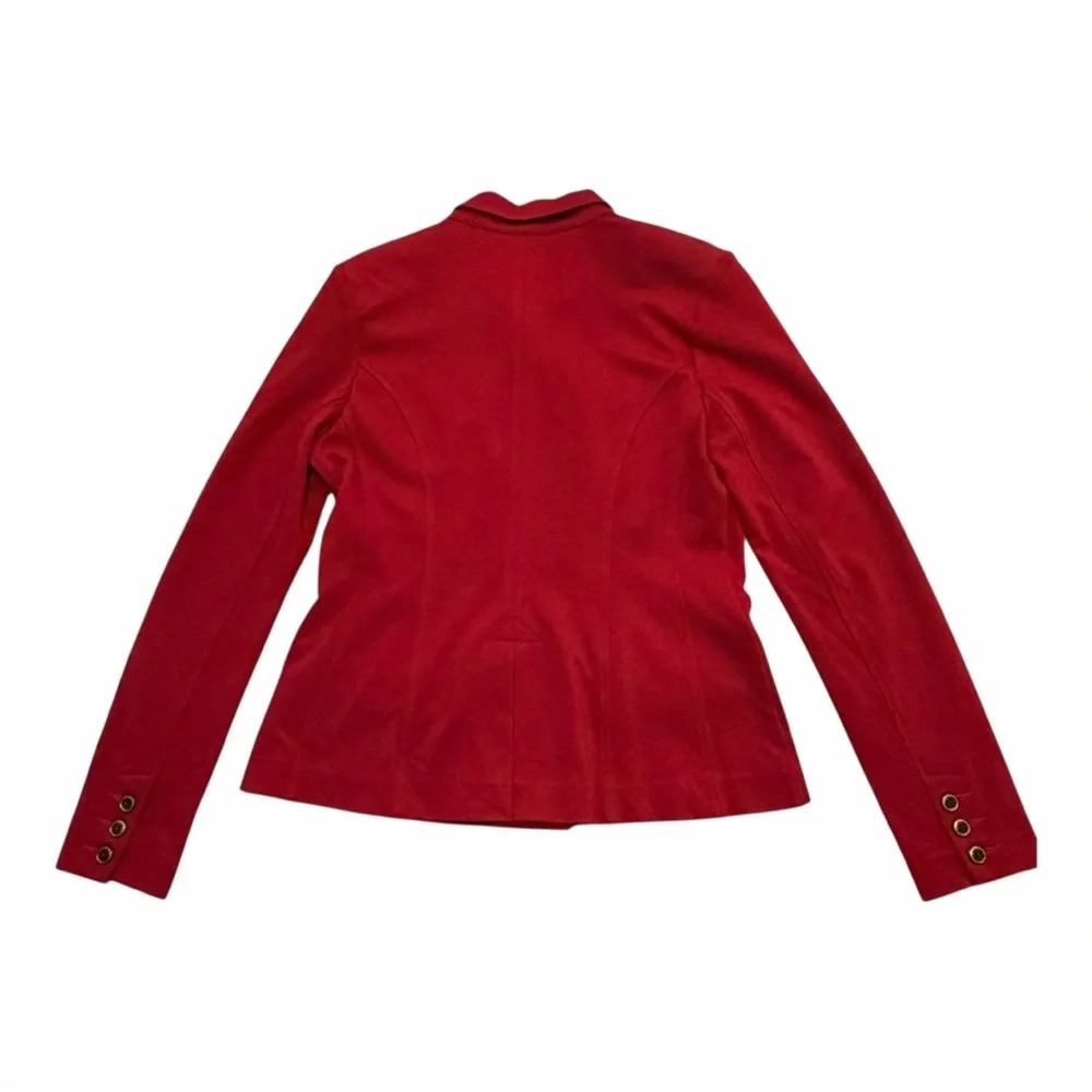 CAbi Red Ponte Knit Blazer Jacket Size 8‎ Tailored Career Layer
